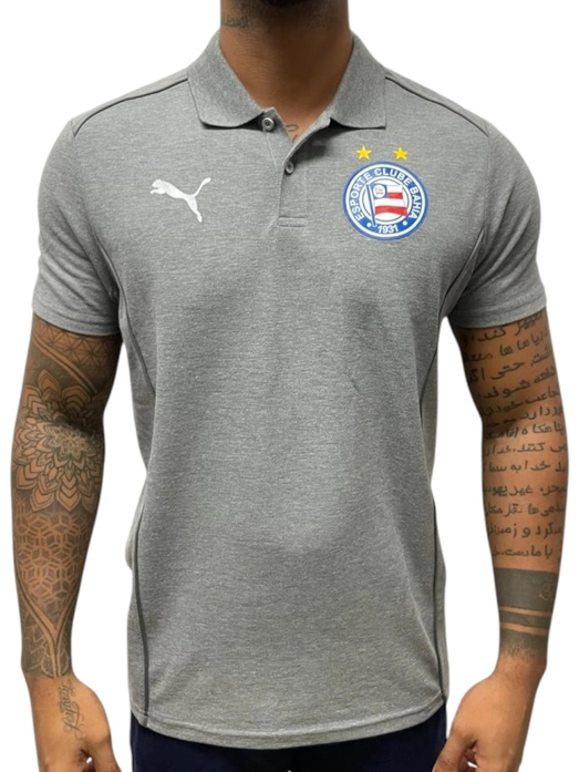 Camisa Polo Casual 2025 Esporte Clube Bahia Puma cinza