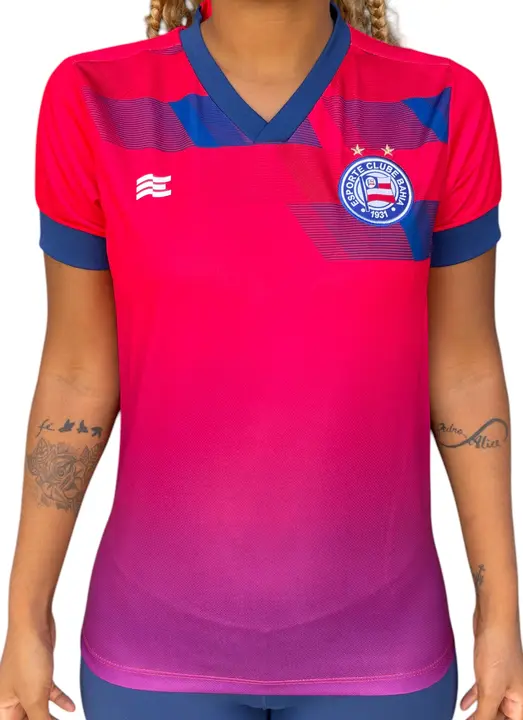 Camisa Treino Goleiro Bahia Coral Feminina