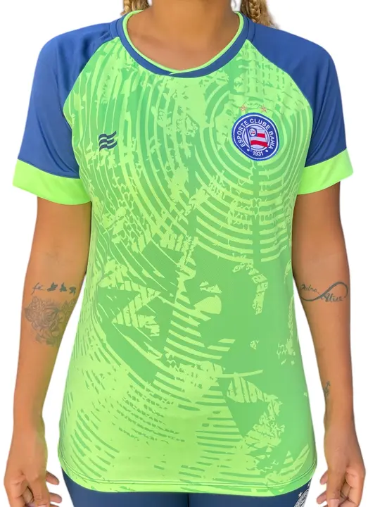 Camisa Aquecimento Bahia Verde Feminina