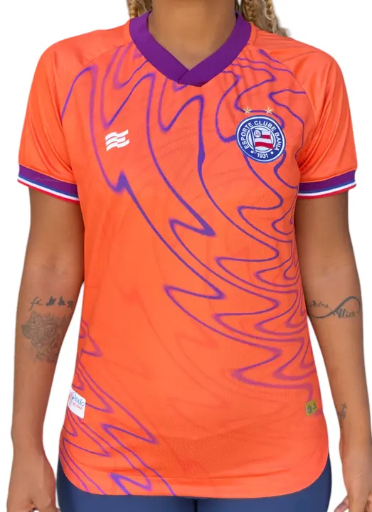 Camisa Goleiro 2 Bahia 2024 Laranja Feminino