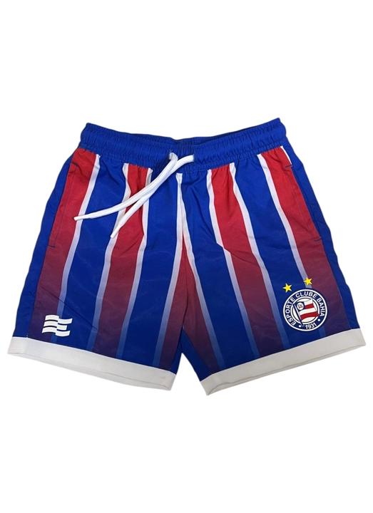 Short Tactel Esporte Clube Bahia Infanto Juvenil Tricolor