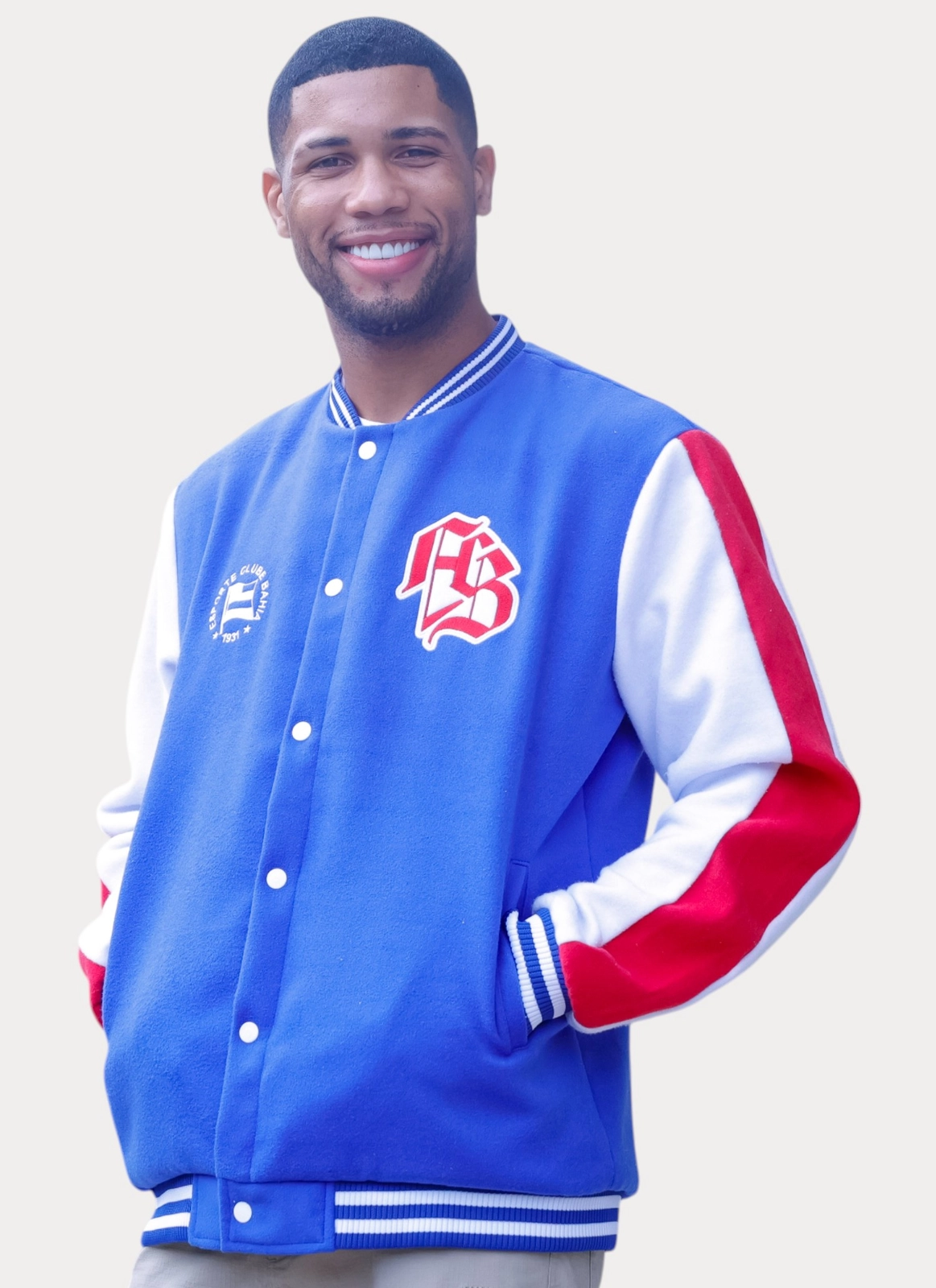 Jaqueta College Casual Frio Esporte Clube Bahia Masculino